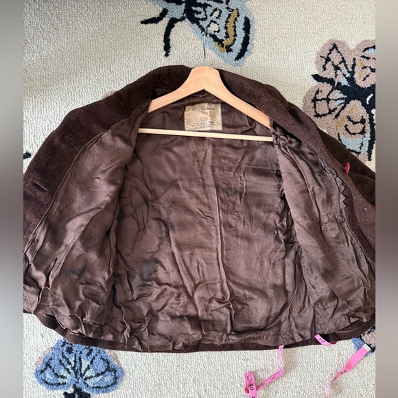 Vintage 90s Chocolate Brown Cashmere Blend Short Coat - Picture 6 of 6